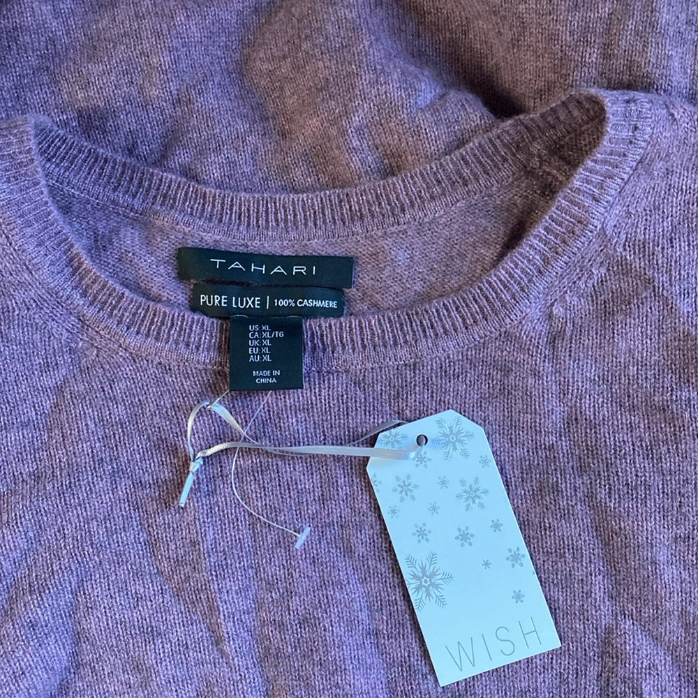 Tahari 💯 Cashmere Luxurious Sweater New With Tags - Picture 15 of 16